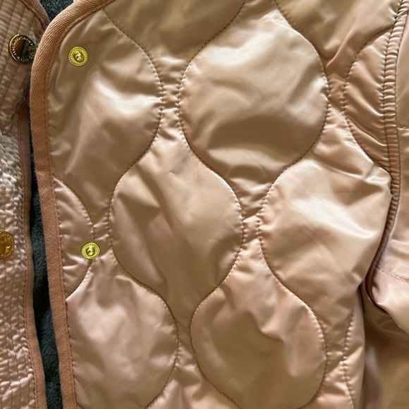 Abercrombie and Fitch quilted bomber jacket pink satin - Picture 3 of 3